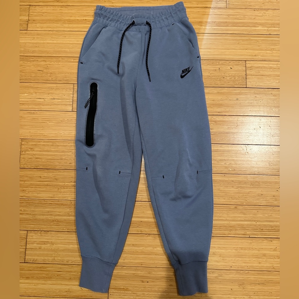 Nike Sportswear Tech Fleece Slate Blue Joggers with Black Accents Size XS